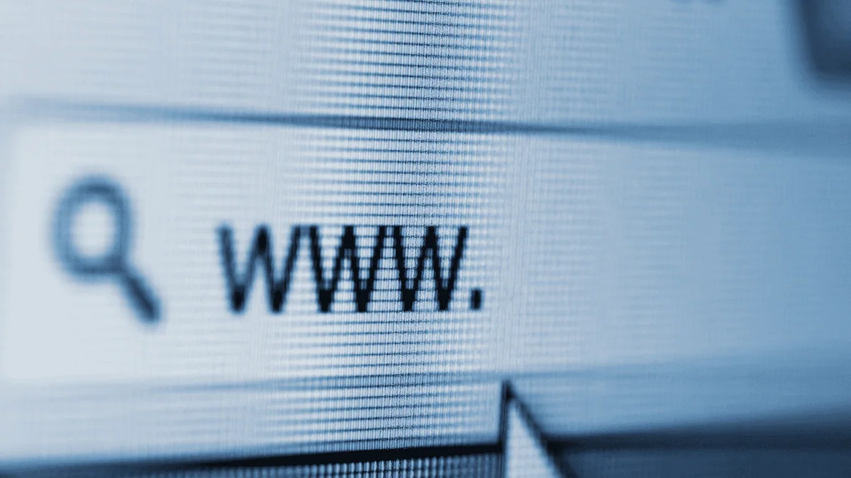 Barra de direcciones web con icono de búsqueda