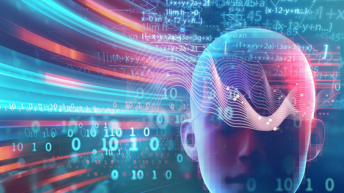 Representación de inteligencia artificial y datos para explicar el machine learning